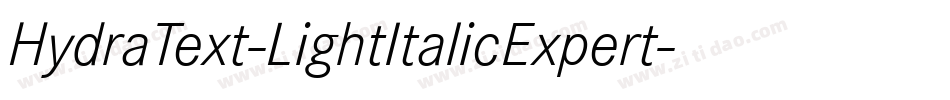 HydraText-LightItalicExpert字体转换