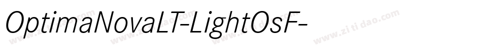 OptimaNovaLT-LightOsF字体转换