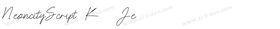 NeoncityScript-K77Je字体转换