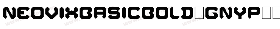 NeovixBasicBold-GnyP字体转换