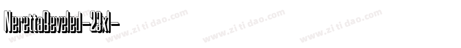 NerettaBeveled-23xl字体转换