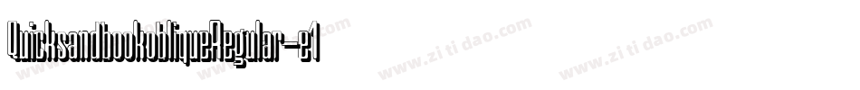 QuicksandbookobliqueRegular-e1Zx字体转换