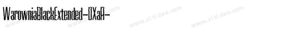 WarowniaBlackExtended-DXaR字体转换