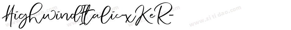 HighwindItalic-xKeR字体转换