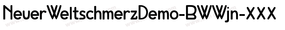NeuerWeltschmerzDemo-BWWjn字体转换