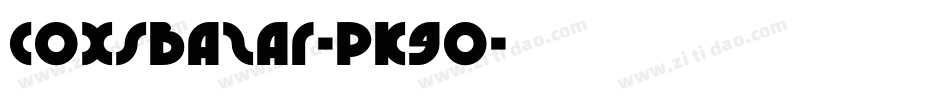 CoxsBazar-pK9O字体转换