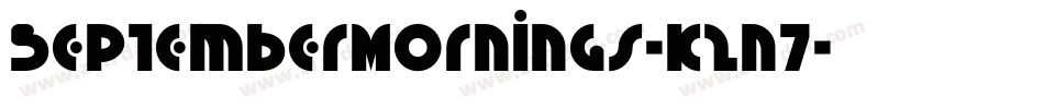 SeptemberMornings-K2n7字体转换