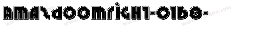Amazdoomright-o1B0字体转换