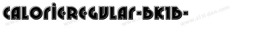 CalorieRegular-BK1B字体转换