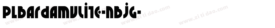 PlBardamuLite-nBjg字体转换