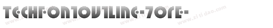 TechFontOutline-7OrE字体转换
