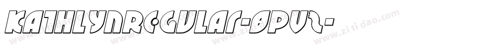 KathlynRegular-8PVz字体转换