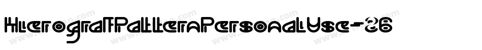 HierografPatternPersonalUse-26eW字体转换 HierografPatternPersonalUse-26eW字体转换