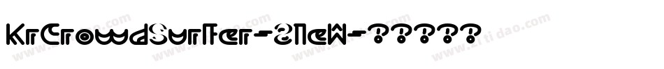 KrCrowdSurfer-21eW字体转换