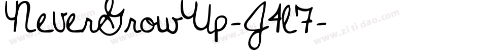 NeverGrowUp-J4l7字体转换