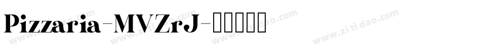Pizzaria-MVZrJ字体转换