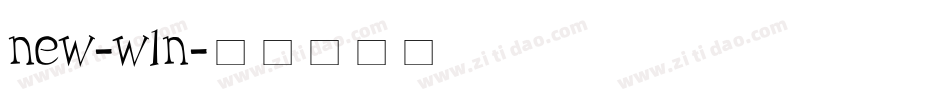 New-W1n字体转换