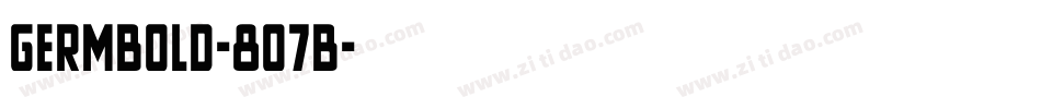 GermBold-8o7B字体转换