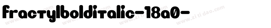 FractylBoldItalic-18a0字体转换