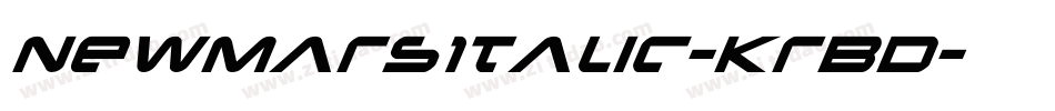 NewMarsItalic-KrBD字体转换