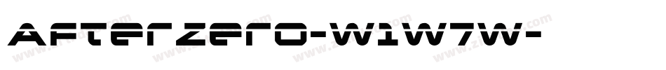 AfterZero-w1w7w字体转换