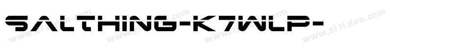 Salthing-K7WLp字体转换