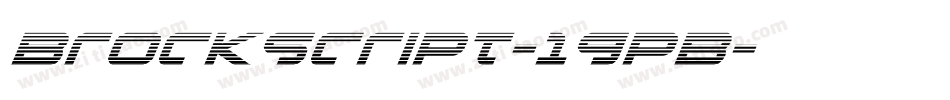 BrockScript-1GpB字体转换