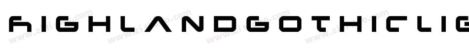 Highlandgothiclightflf-7BjB字体转换