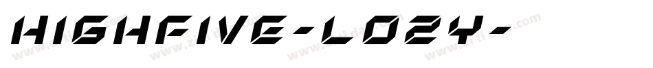 Highfive-LOZy字体转换