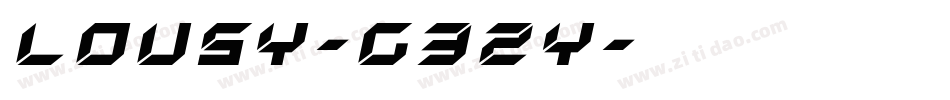 Lousy-G3Zy字体转换