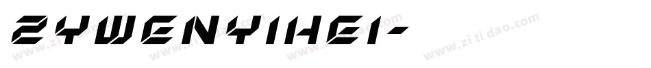 ZYWenYiHei字体转换