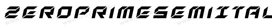 ZeroPrimeSemiItalic-3zOZy字体转换
