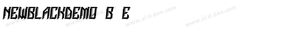Newblackdemo-B7e3字体转换
