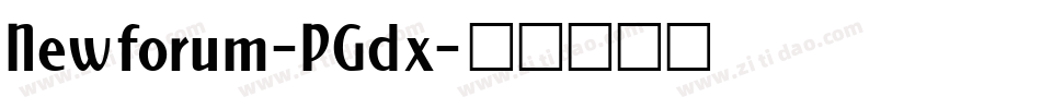 Newforum-PGdx字体转换
