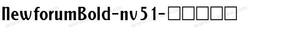 NewforumBold-nv51字体转换
