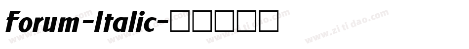 Forum-Italic字体转换