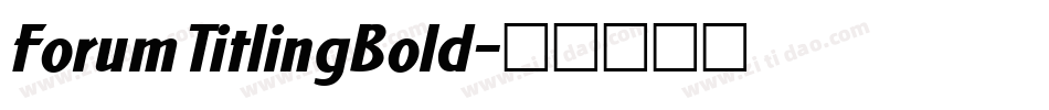 ForumTitlingBold字体转换