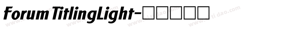 ForumTitlingLight字体转换