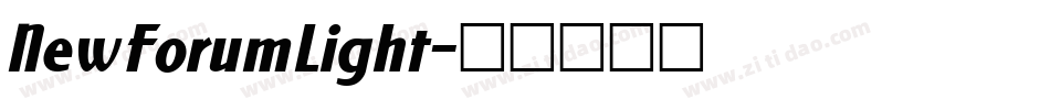 NewForumLight字体转换