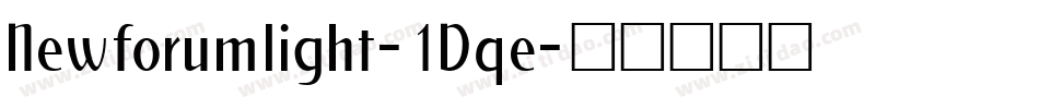 Newforumlight-1Dqe字体转换