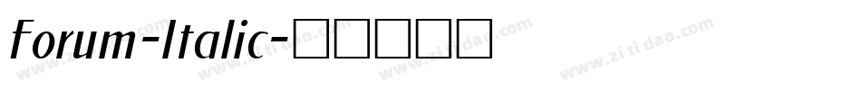 Forum-Italic字体转换