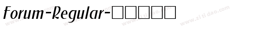 Forum-Regular字体转换