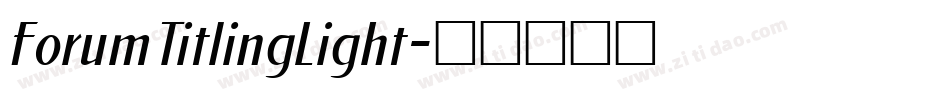 ForumTitlingLight字体转换