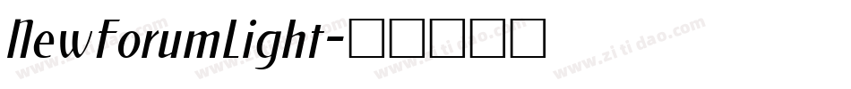 NewForumLight字体转换