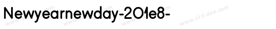 Newyearnewday-2O1e8字体转换