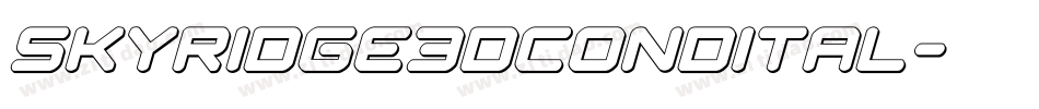 skyridge3dcondital字体转换