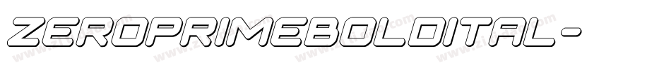 zeroprimeboldital字体转换