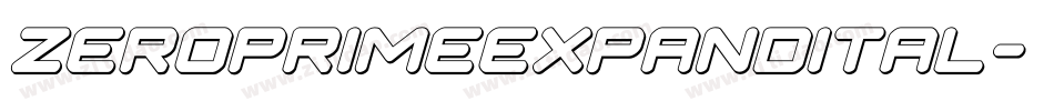 zeroprimeexpandital字体转换