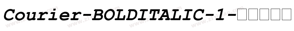 Courier-BOLDITALIC-1字体转换