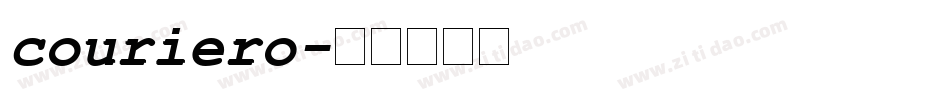 couriero字体转换